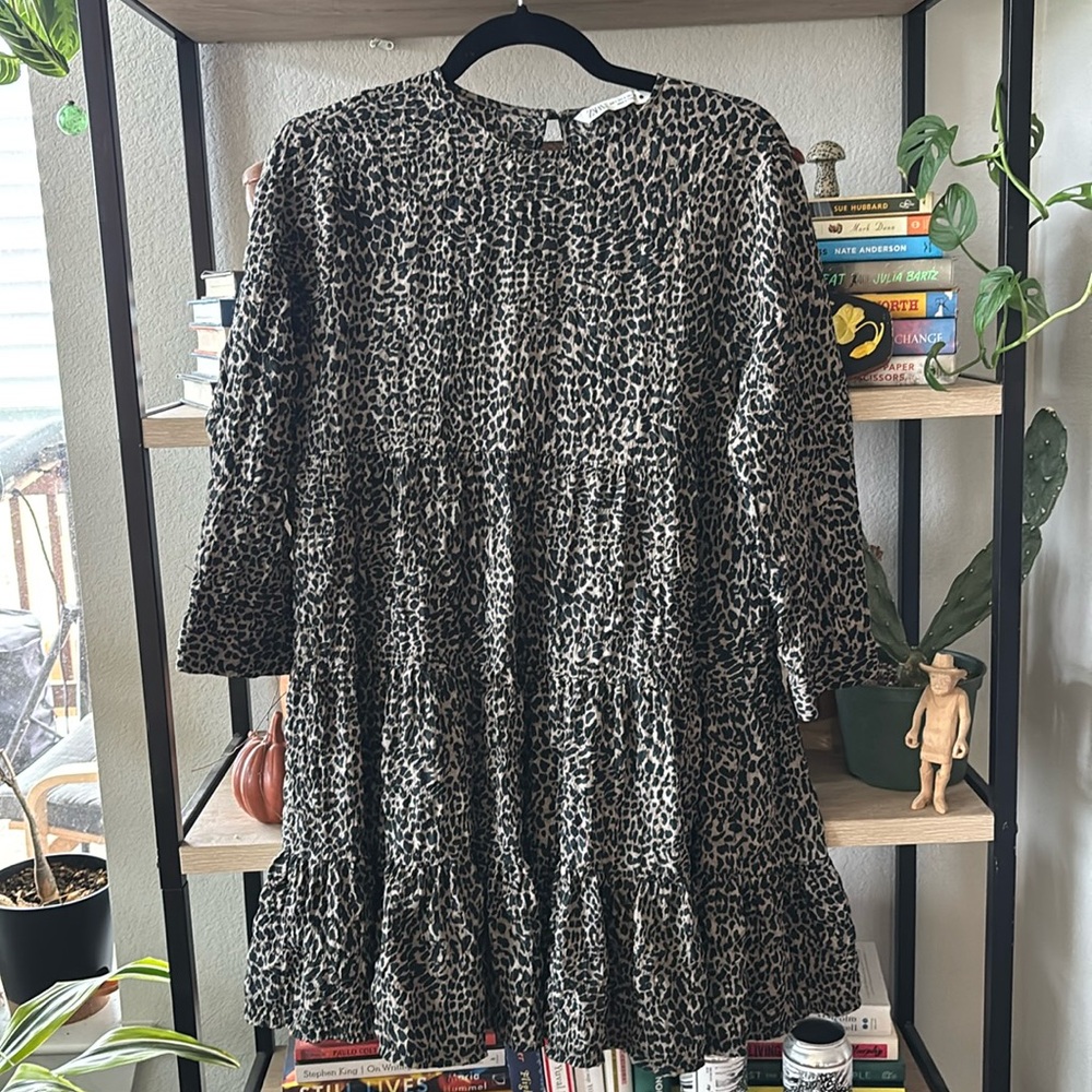 Animal Print Crinkle Dress